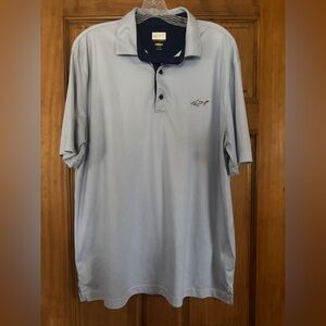 Greg Norman Collection Dry Play Blue/White Polo Shirt
